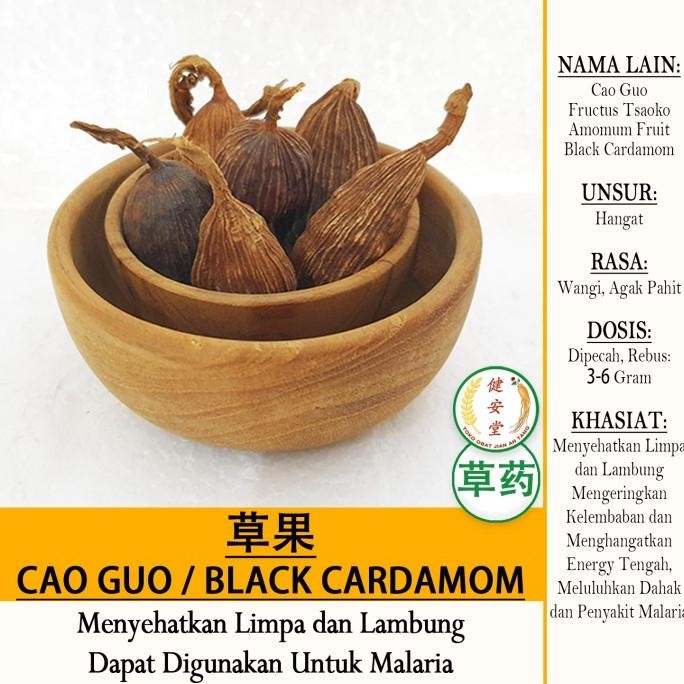 

siap kirim] CAO GUO - Black Cardamom [ Fructus Tsaoko] Herbal TCM Per 100 Gram