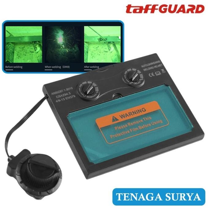 Produk Baru Lensa Kaca Kacamata Helm Las Taffguard Filter Lens Welding Otomatis Gelap Tenaga Surya S