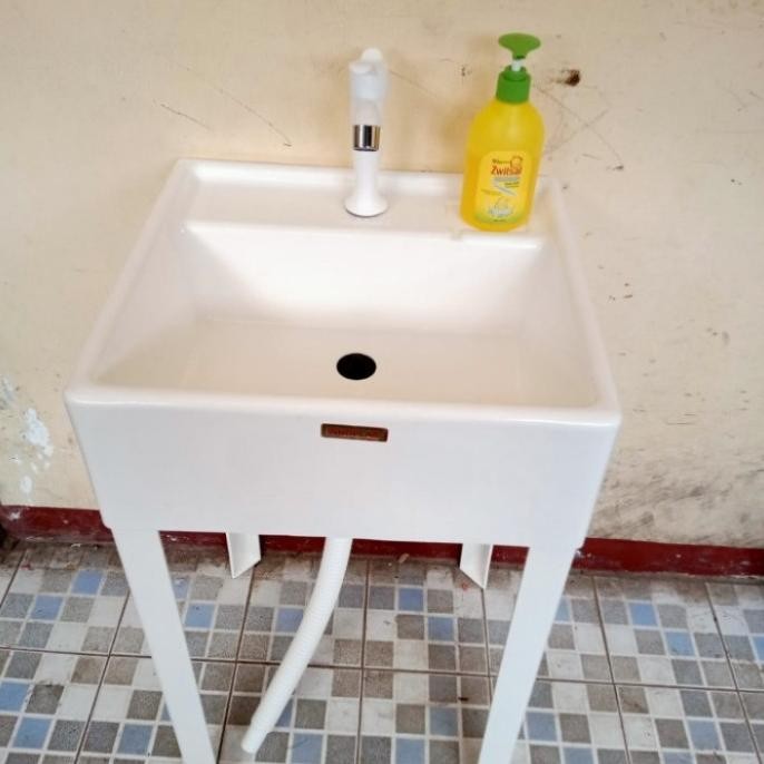 wastafel portabel/ wastafel meja / wastafel komplit plastik PVC tebal GOL