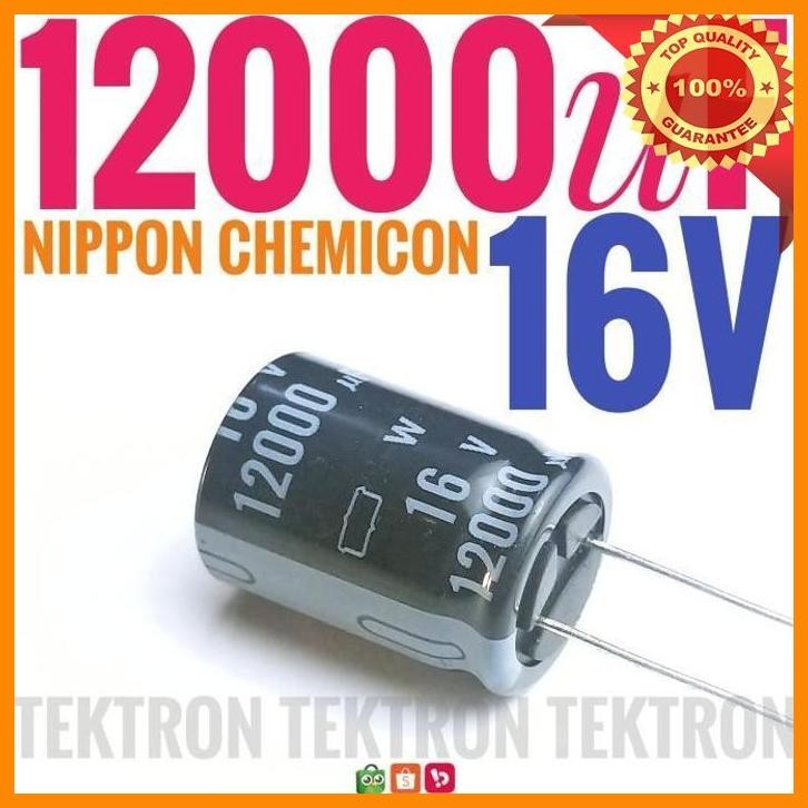 (TEK) NIPPON CHEMICON 12000UF 16V 12000MF BUSI POWER BANK EQ. 10000UF ORI