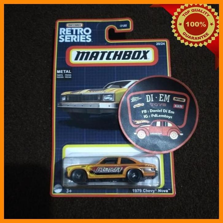 (DIE) MATCHBOX 1979 CHEVY NOVA RETRO SERIES ORANGE