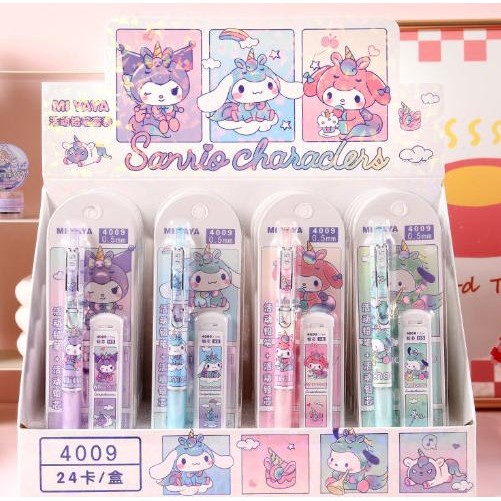 

cusss order] Pensil cetek mekanik dgn refill isi HB sanrio unicorn mechanical pencil kuromi cinnamoroll