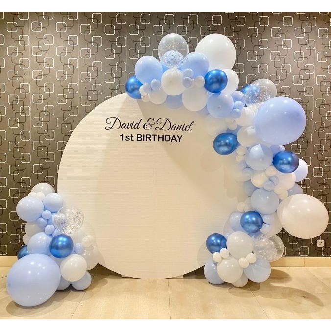 #####] Dekorasi backdrop bulat styrofoam dan balon diameter 2m