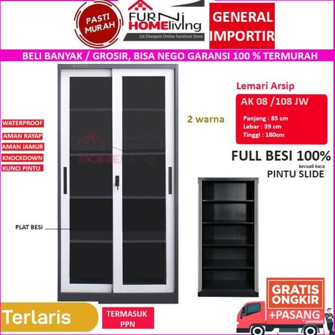 

Promo Lemari Arsip Filing Cabinet Besi 2 Pintu Sliding Kaca Ak08
