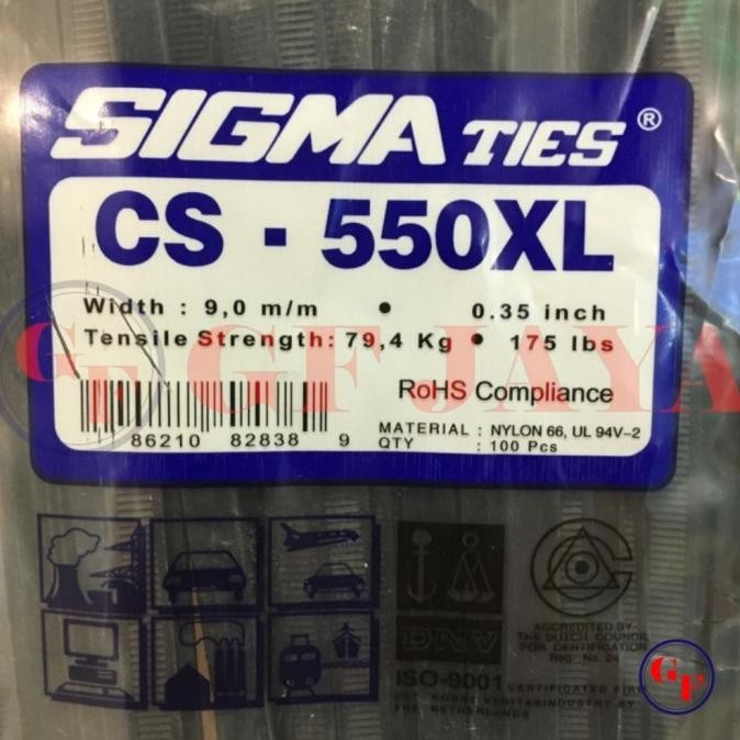 

Kabel Ties / Tis Sigma Cs 550 Xl / 55Cm / 55 Cm Hitam / Putih Cs550Xl