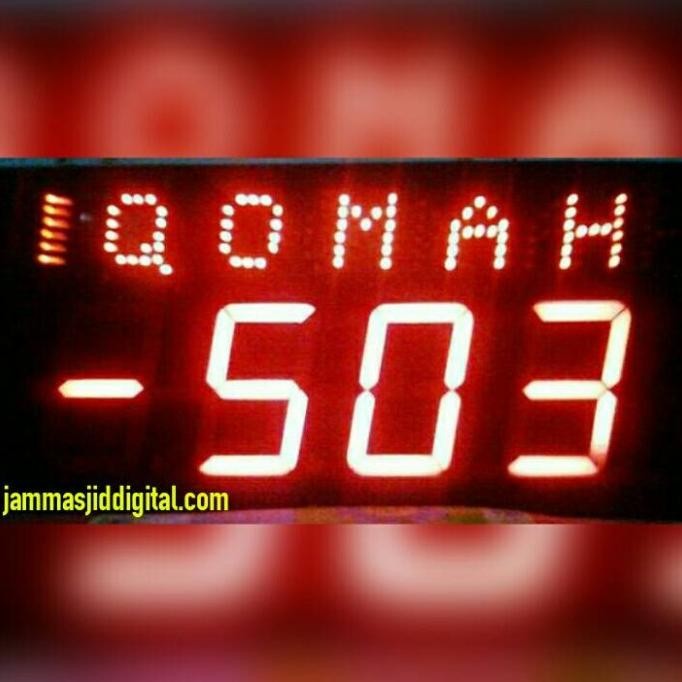 Jam Digital Adzan Iqomah Masjid Seven (7) Segment