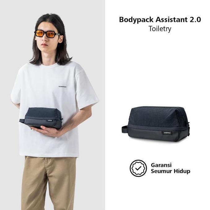 Murah Bodypack Assistant 2.0 Toiletry Clutch Pouch Travel Anti Air -  Navy