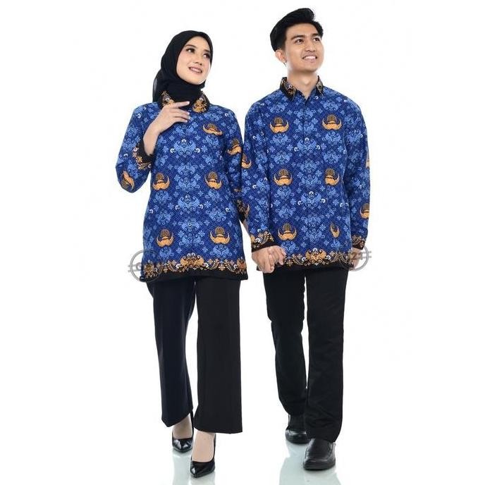 Terlaris Seragam Batik Korpri Wanita Pria Terbaru Full Furing Katun C40 Sritex Batik Korpri Pria Wan