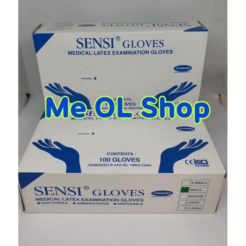 SENSI Gloves Latex Medical Latex Examination Sarung Tangan Latex Sensi