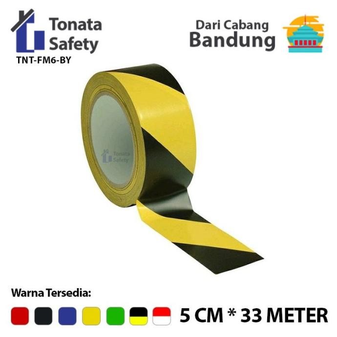 

SALE Floor Marking Tonata / Lakban Hitam Kuning / 5 cm x 33 m