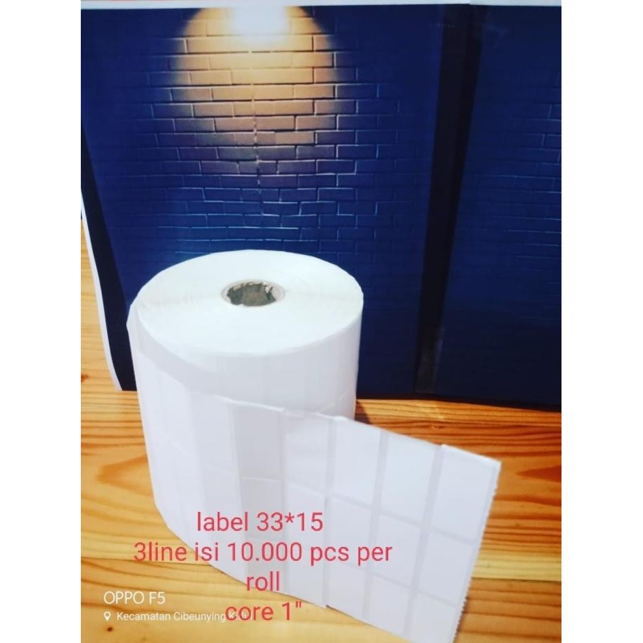 

SALE Stiker Kertas Label Barcode ukuran 33*15 3" isi 10.000pcs