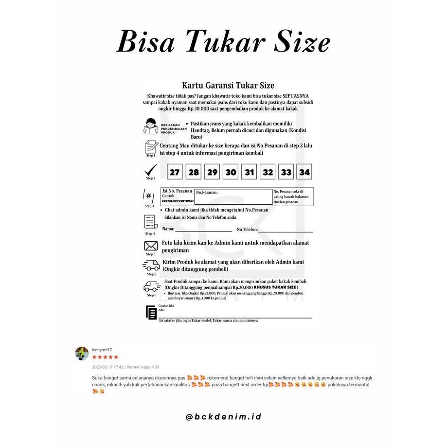 SALE BCK-Celana Jeans Cutbray Wanita Cutbray Velope