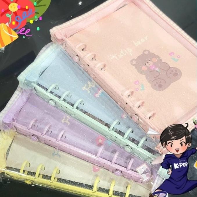 

A6 Cover Glitter Binder Delue Teddy Bear Li Ota