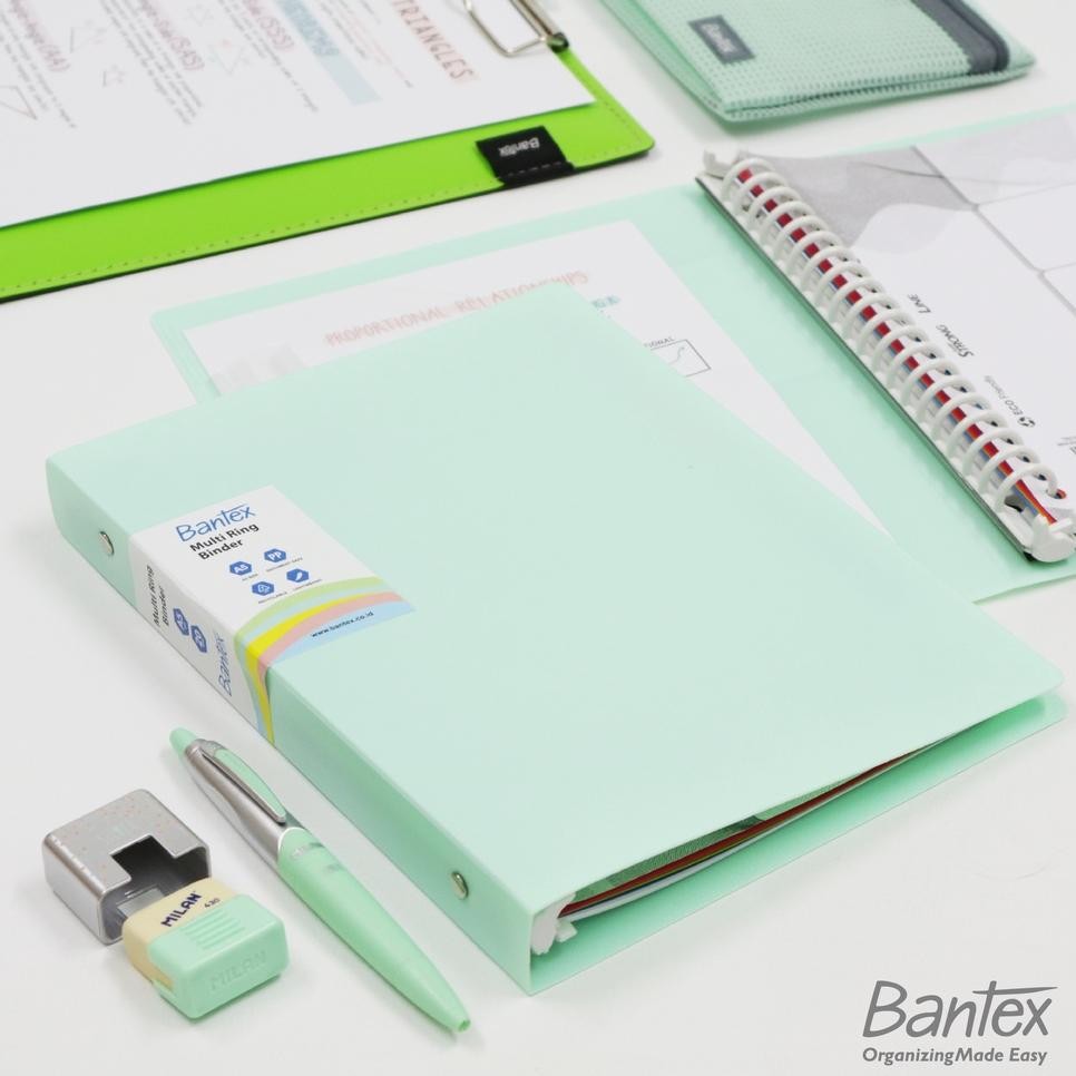 

Bante B5 Trendy Multi Ring Binder 26 Hole Cool Aqua 3126 76