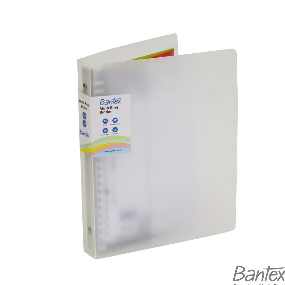 

Bante A5 Trendy Multi Ring Binder 20 Hole Tranparent 3124