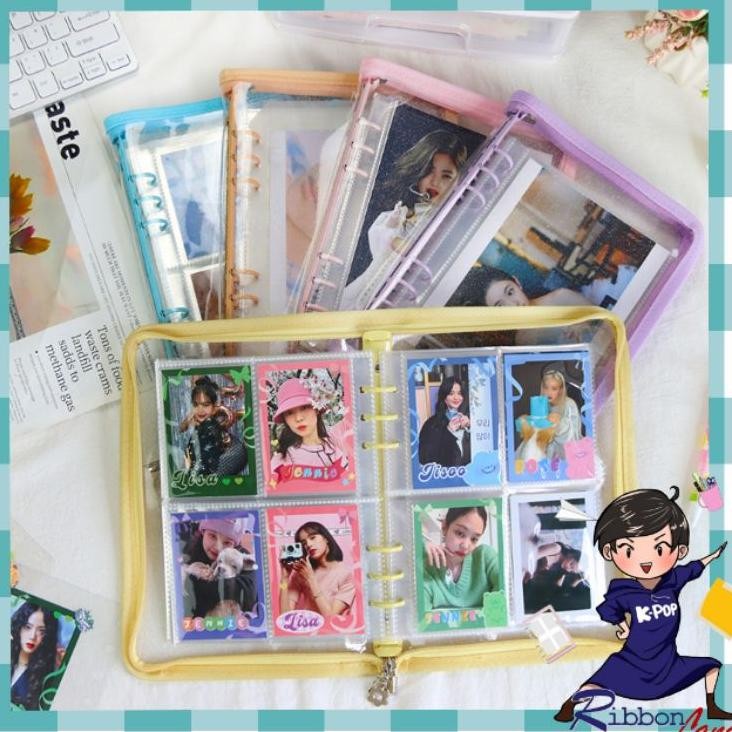 

A5 Binder Zipper Releting Pvc Glitter