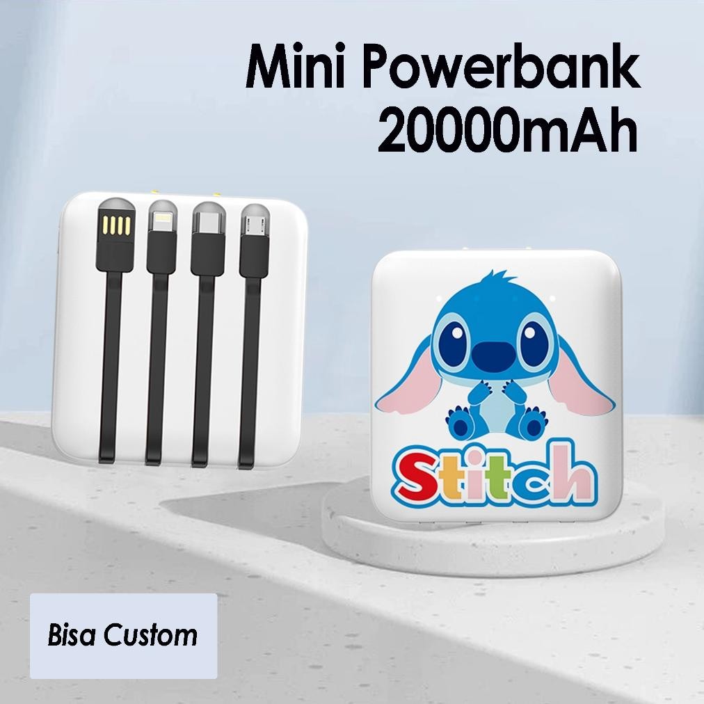 ORIGINAL MIPOW powerbank karakter powerbank custom Portable Mini size Powerbank 20000MAh dengan 4 Us