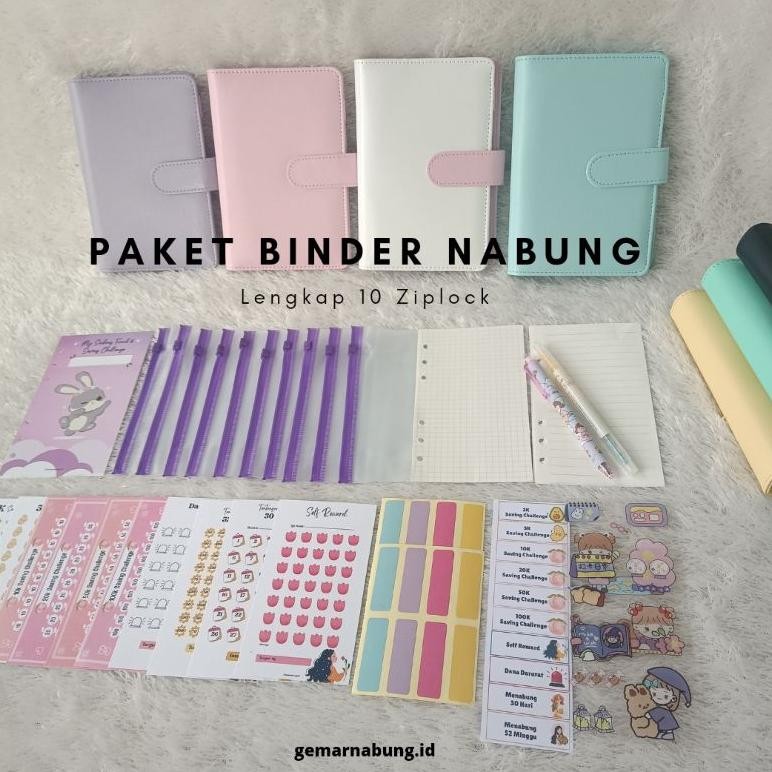 

ORIGINAL Paket Binder Nabung Keuangan Lengkap (10 Ziplock) GF21