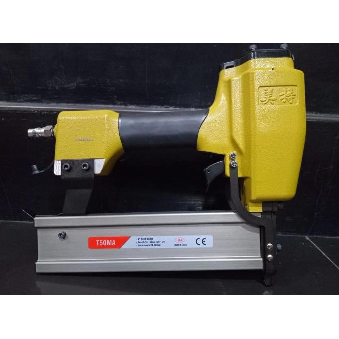 TERMURAH MEITE T50MA STAPLES GUN PNEUMATIC NAILER / Mesin Paku Tembak Angin Cacing T50MA