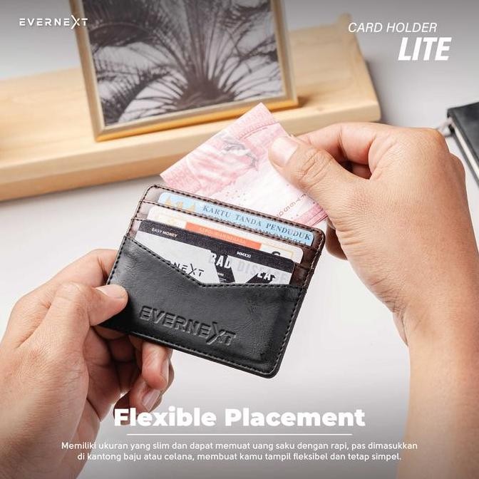 EVERNEXT Dompet Kartu Uang Pria Card Holder Premium Lite Pria Dompet Kulit Kartu ATM Pria Card Holde