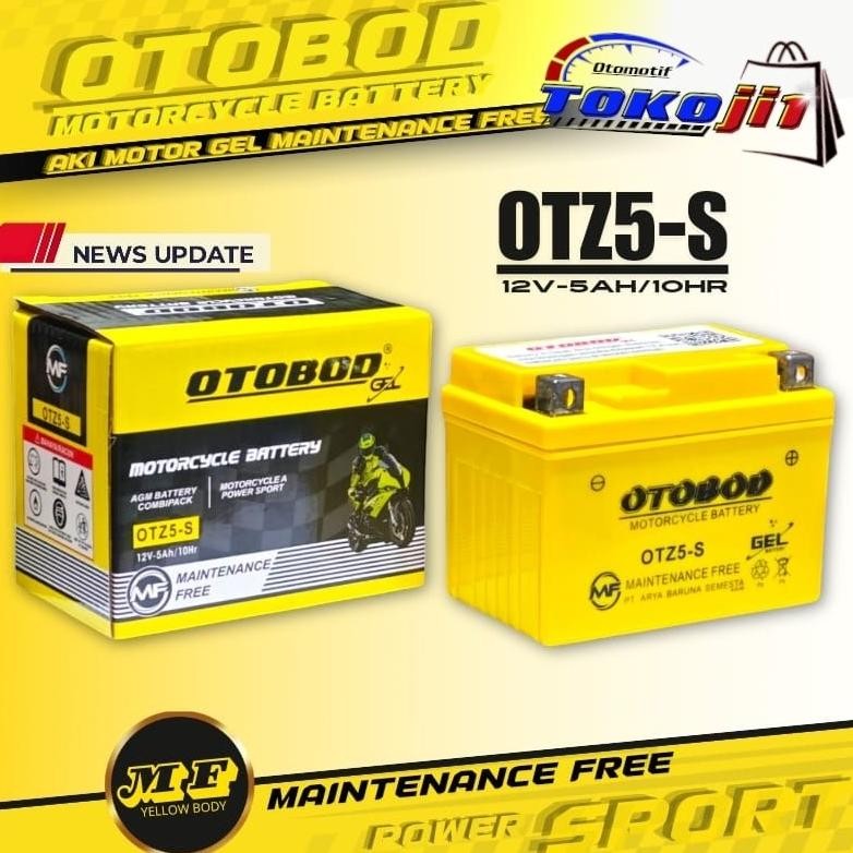 Terlaris Otobod Aki Kering Motor Beat Karbu Vario 110 Beat Fi Scoopy Vixion Mio J Mio M3 Otz5S 12V 5