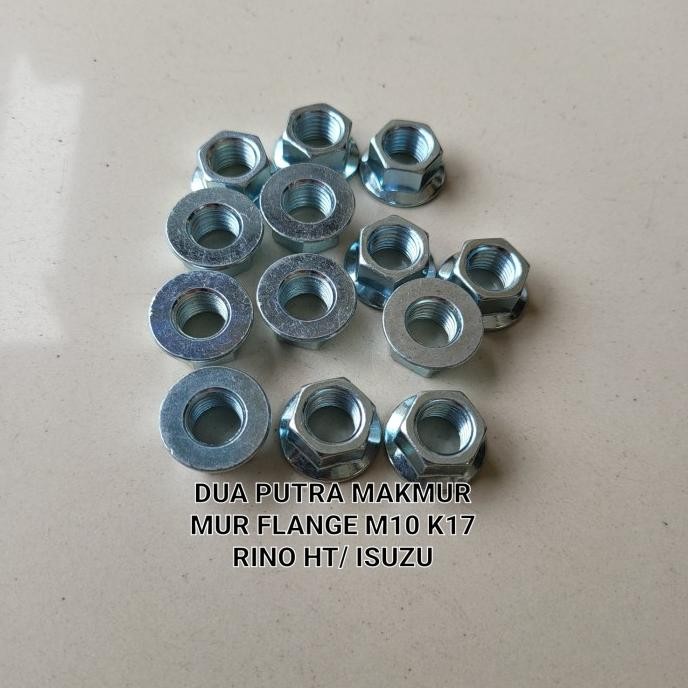 Mur Flange M10 Kunci 17 Mur Flange Nut Rino Ht Isuzu Harga 1Pc Well