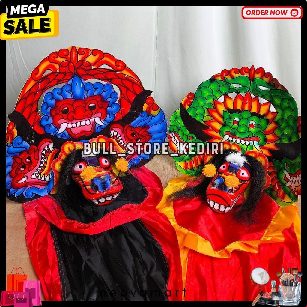 Barongan Anak  Caplokan Dengan Ukir Kayu Sengon Dan Motif Naga