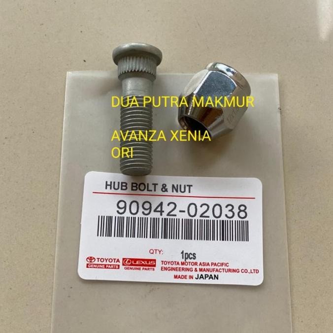 Baut Roda Avanza Xenia Ori + Mur Racing Hub Bolt Nut Avanza Ori Well