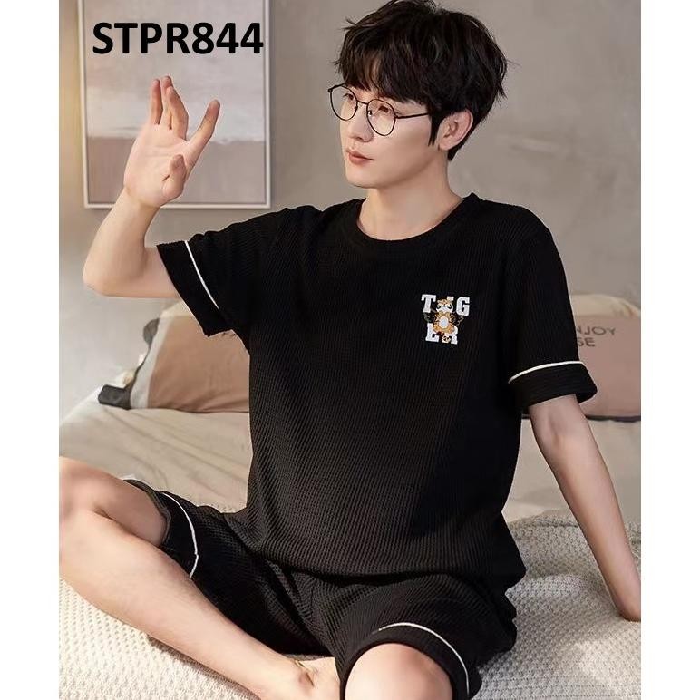 SPECIAL Baju Tidur Pria Baju Santai Pria Lengan Pendek Celana Pendek Motif Kartun Menarik qw-45