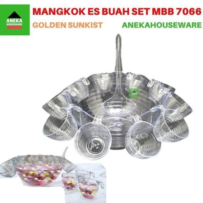 Mangkok Sop Buah Tempat Es Buah Set Gelas MBB 7066 Golden Sunkist NS99