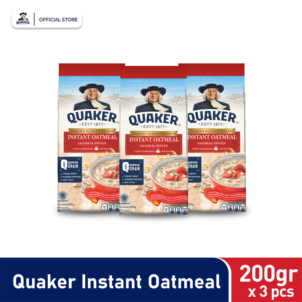 

Quaker Instant Oatmeal 200 gr x 3 pcs Triple Pack