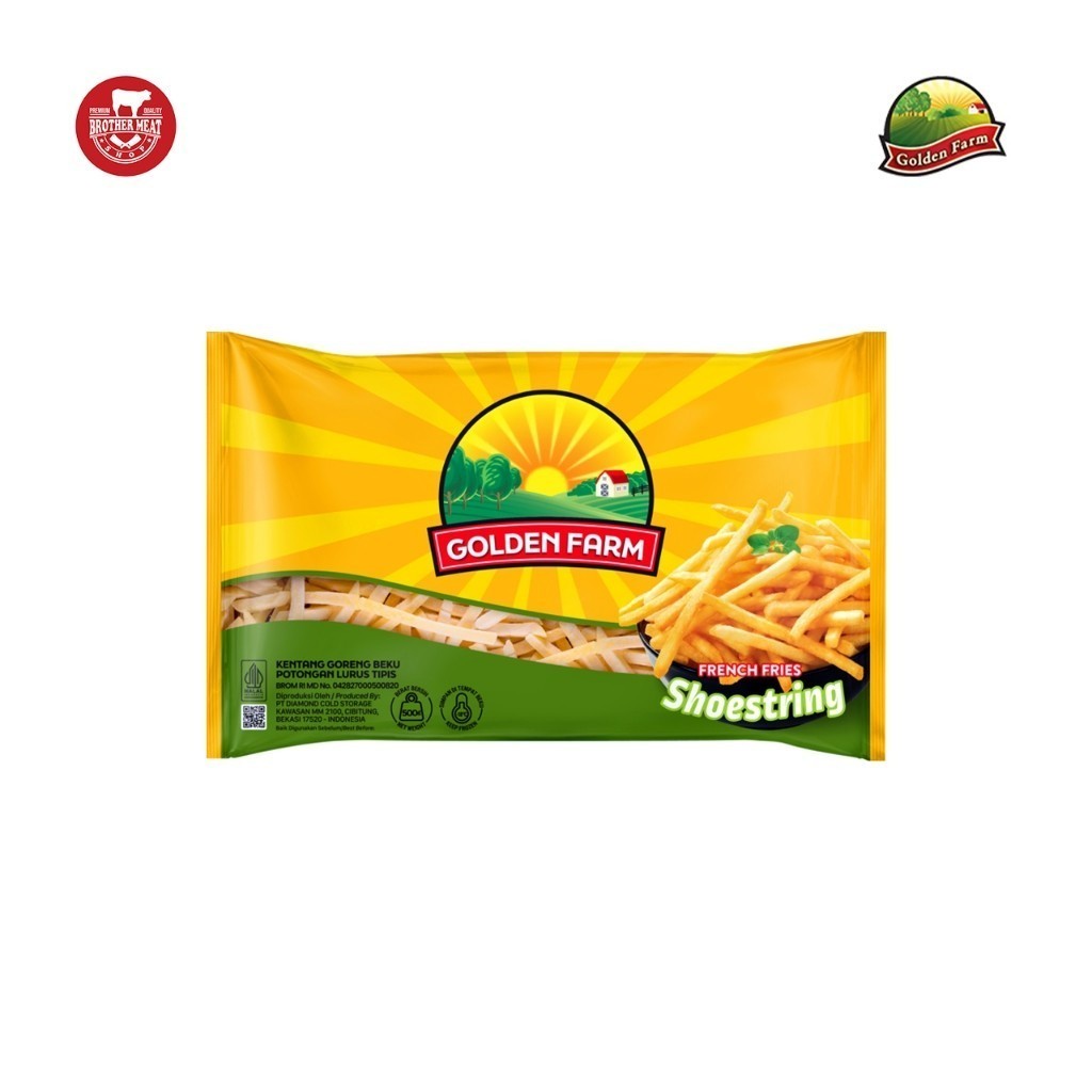

Golden Farm Shoestring Fries 500gr, Kentang Goreng Beku - Brothermeatshop