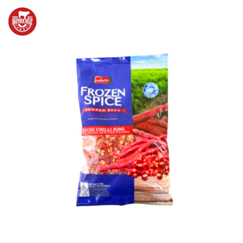 

Cooking Master Diced Chilli Ring / Cabai Merah Keriting Potong Frozen 500gr, Brothermeatshop