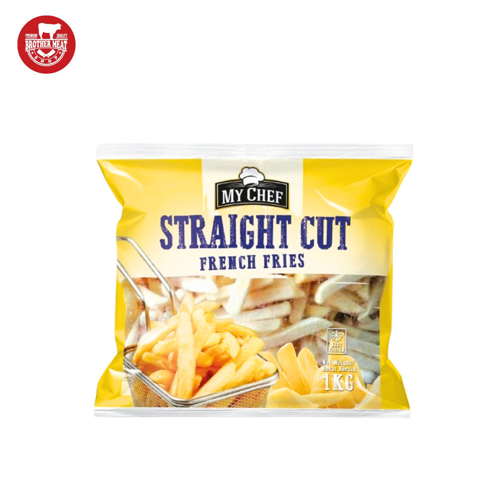 

MY CHEF Straight Cut French Fries / Kentang Goreng Frozen 1kg, Brothermeatshop