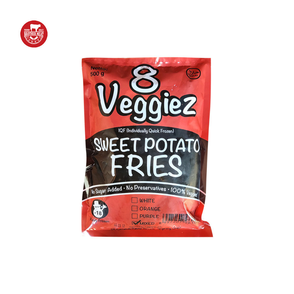 

8 Veggiez Mixed Sweet Potato Fries Frozen 500gr