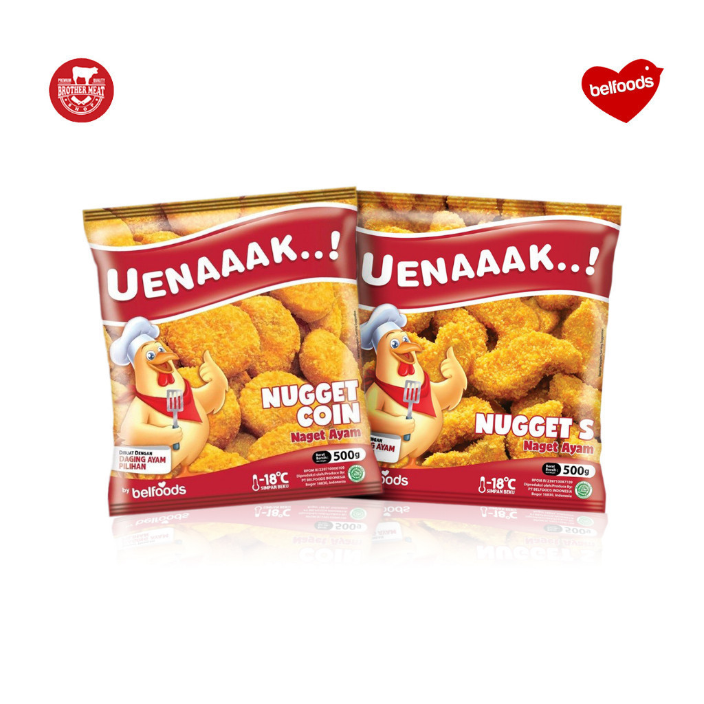 

Belfoods Uenaaak Chicken Nugget 500gr, Nugget Ayam Halal