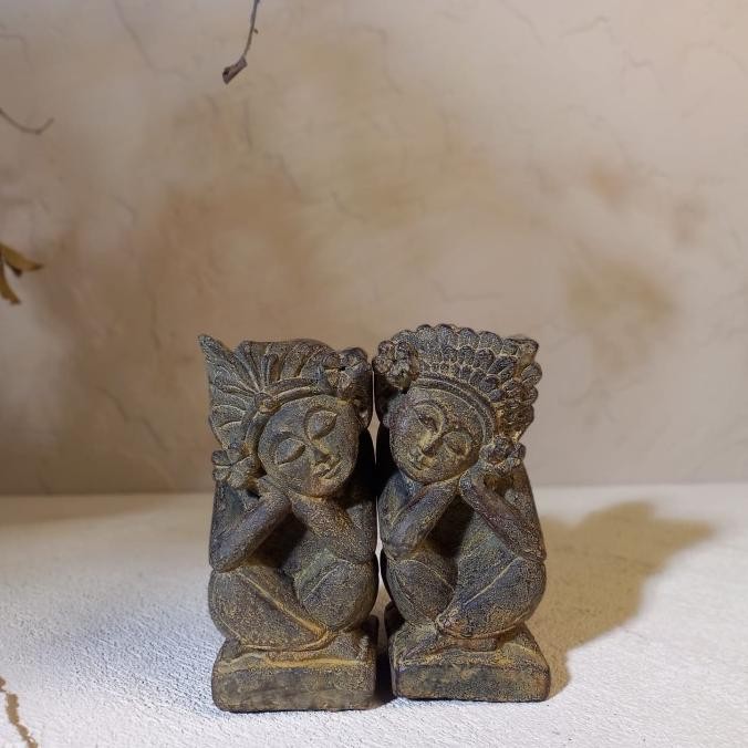 Kado Pernikahan Patung Pasangan Bali Batu Antik