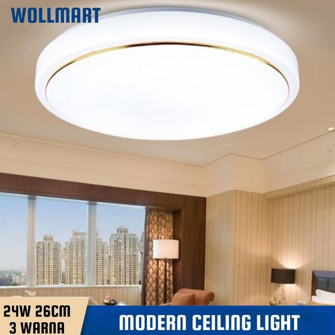 Lampu LED Plafon Rumah Minimalis Bulat 3 Warna