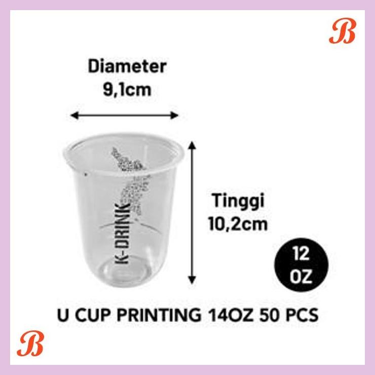 | SMW | U CUP 14OZ PRINTING ISI 50PCS GELAS U CUP