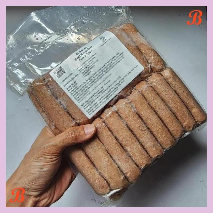 

| SMW | SOSIS SAPI EL PRIMO 1KG - BEEF BREAKFAST SAUSAGE 1 KG 32 PCS HALAL BPOM SOSIS BAKAR PREMIUM