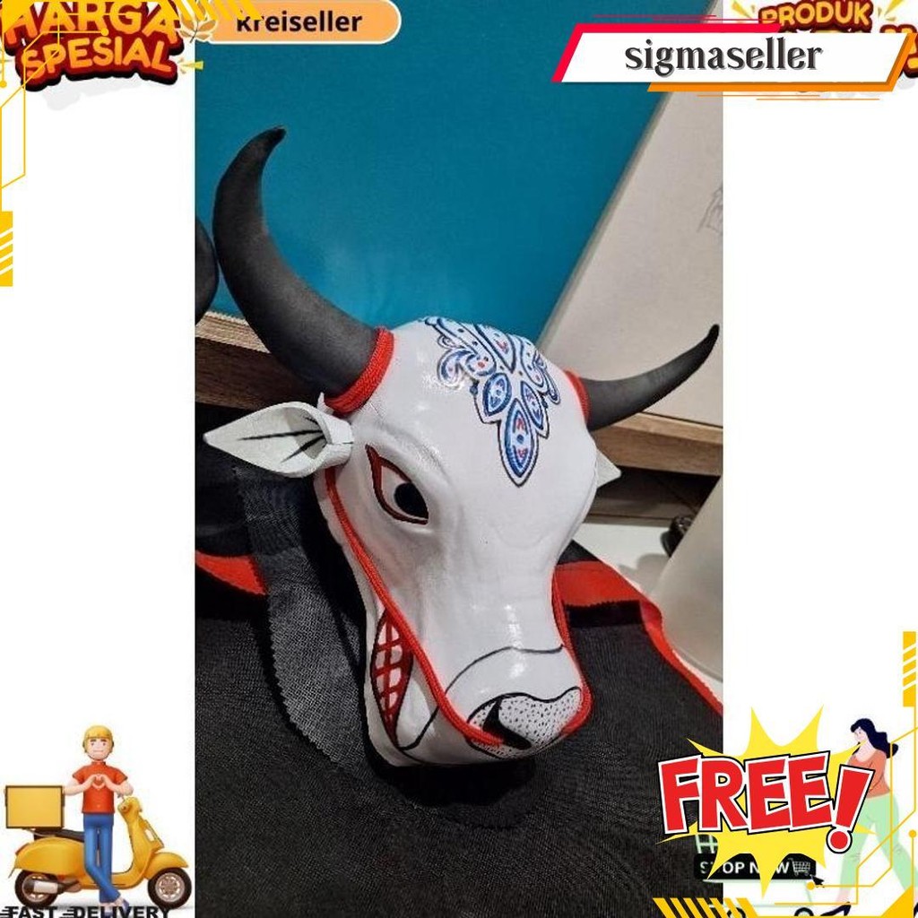 Mainan Bantengan Mberot Putih /Mainan Anak Anak Bantengan Bantengan Mberot Krs Cod