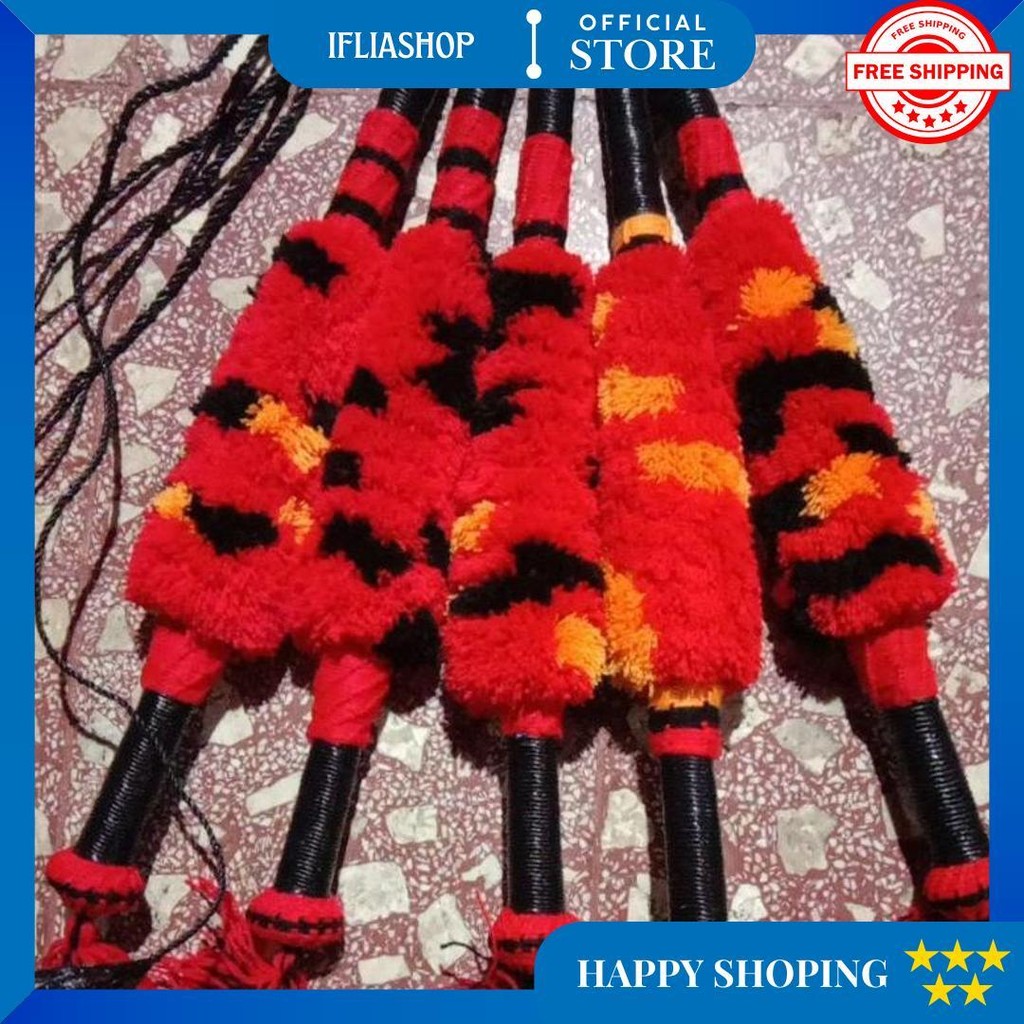 [ Cod ] Cambuk Pecut Bopo Gom,Byok Panjang / Pecut Jaranan Panjang / Pecut Bopo Gombyok