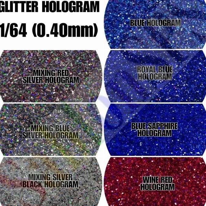 GLITTER BUBUK GLITER POWDER HOLOGRAM KASAR 500GR 1/64