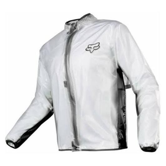 * Fox Racing Mx Fluid Rain Jacket Clear  Original Brand New Without Tag Cycling Jacket Moto Gear End