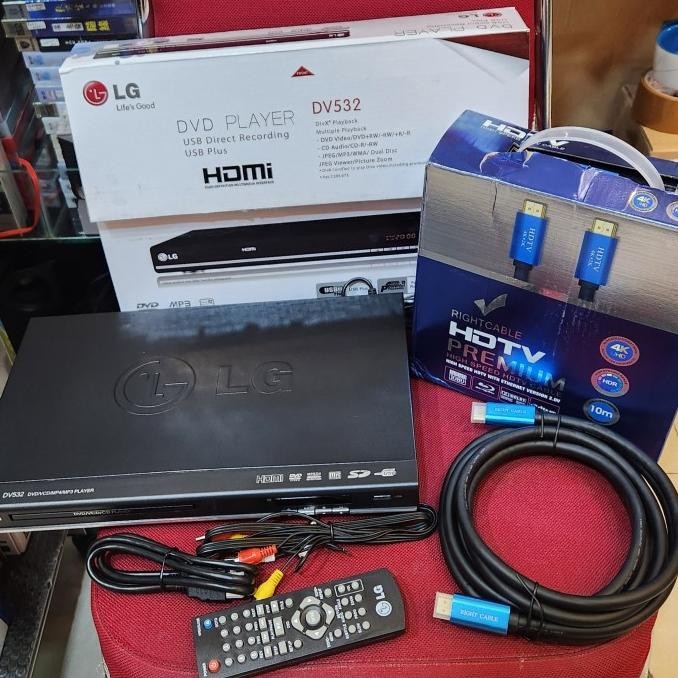Terlaris LG DVD PLAYER DV 532+10 M KABEL HDMI,BISA UTK USB,DVD,KARAOKE,DAN CD SALE