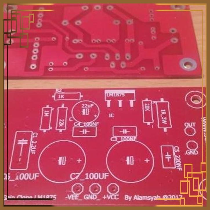 [SPL] PCB TDA2050 TDA 2050 LM1875 LM 1875 GAIN CLONE MONO BAHAN PERTINAX