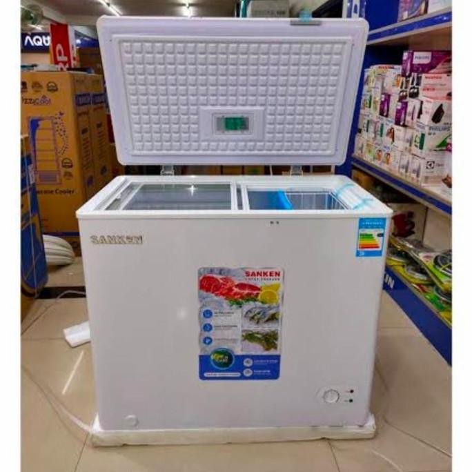 BEBAS ONGKIR - freezer box Sanken 200 liter