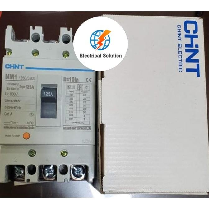 TERBARU - MCCB CHINT / BREAKER CHINT 3POLE 125A