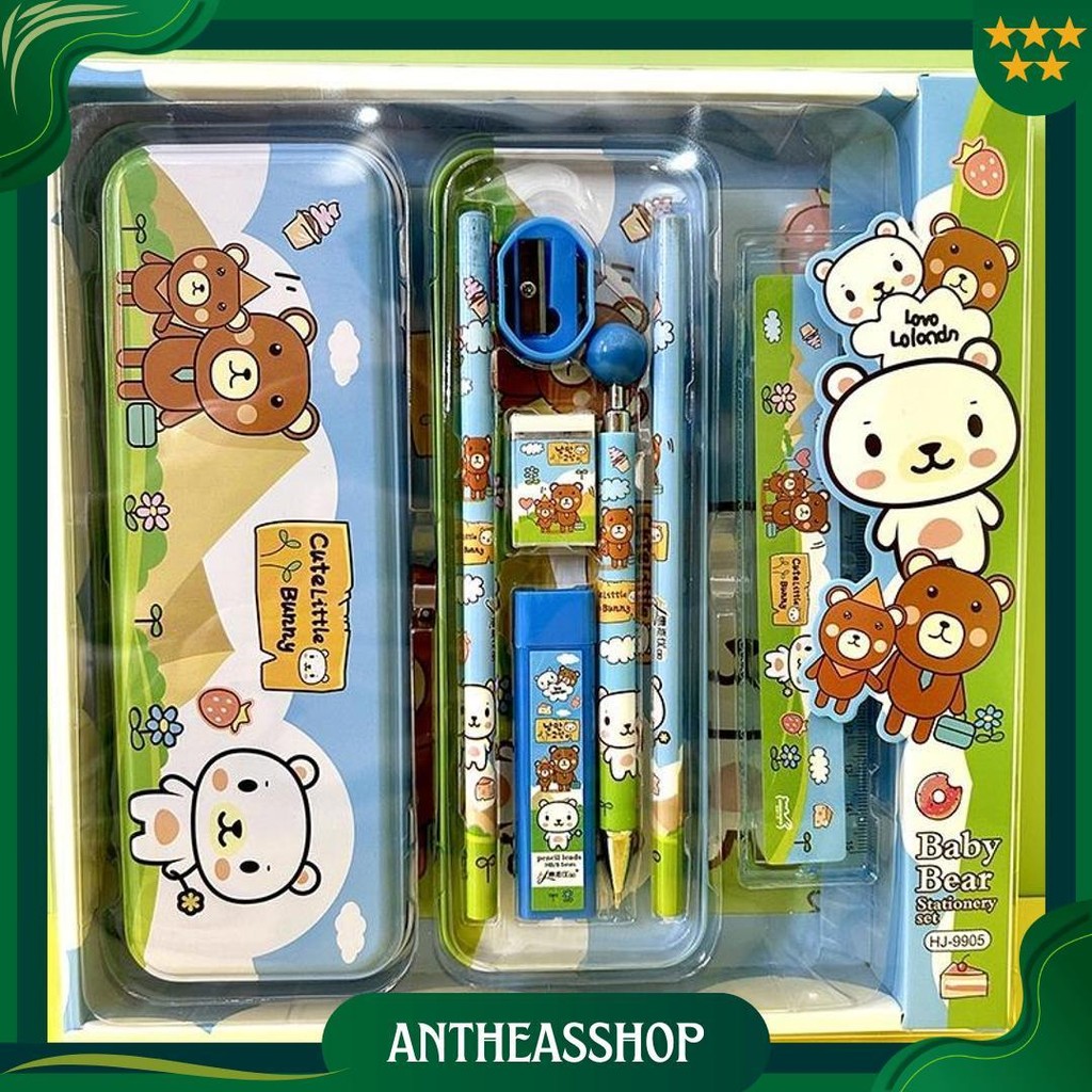 

Kotak Pensil Anak Set 7In1 Stationery Untuk Hadiah Anak Sekolah / Kotak Pensil Karakter Murah Stationery Set 8In1 / Alat Tulis Set Tepak Pensil Promo