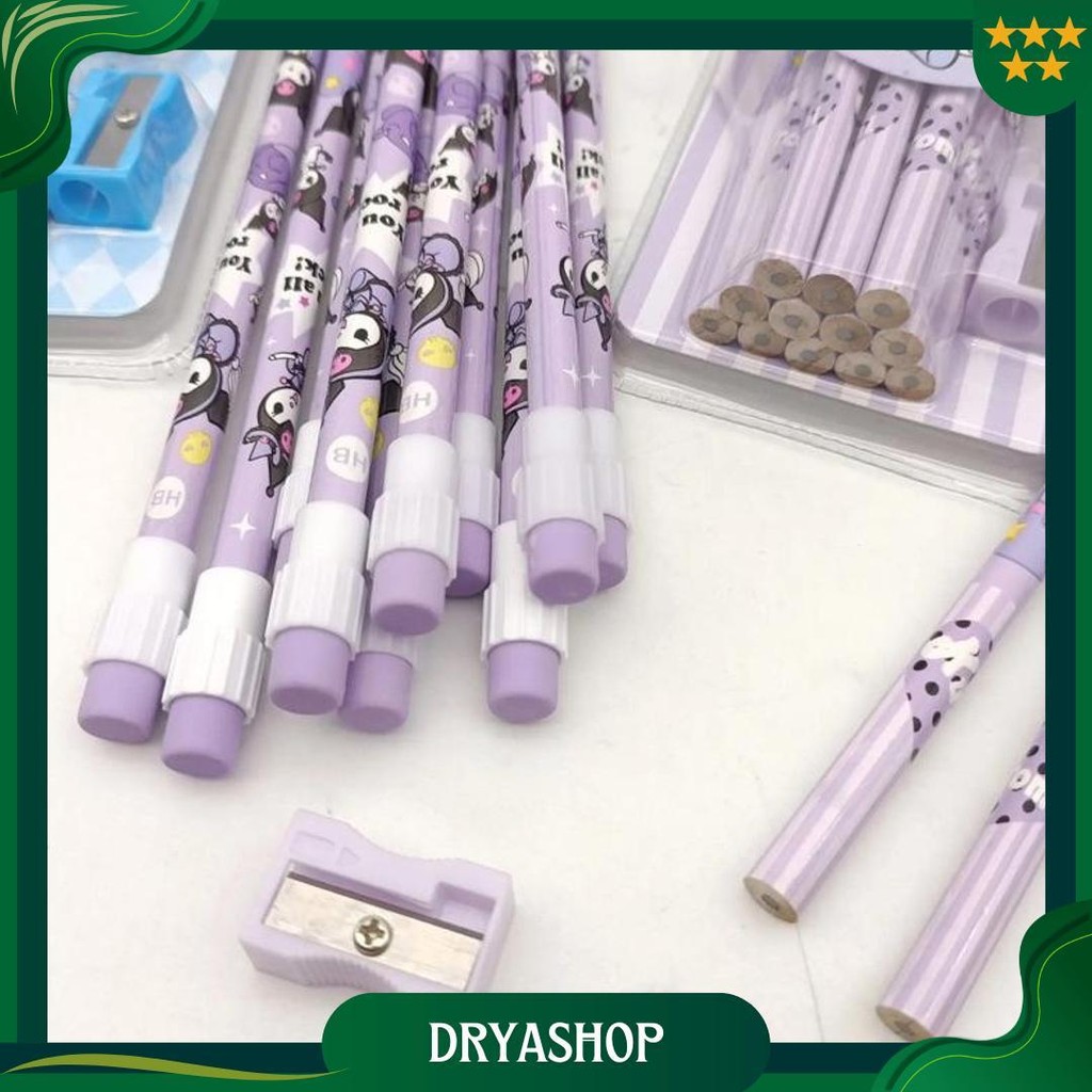 

Set Isi 12 Pc Pensil Hb Stationery Pensil Free Penghapus Rautan Grip Edisi Sanrio Princess Labubu Capycabara Gratis Ongkir